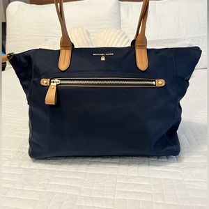 Michael Kors Nylon Kelsey Medium Tote - Navy